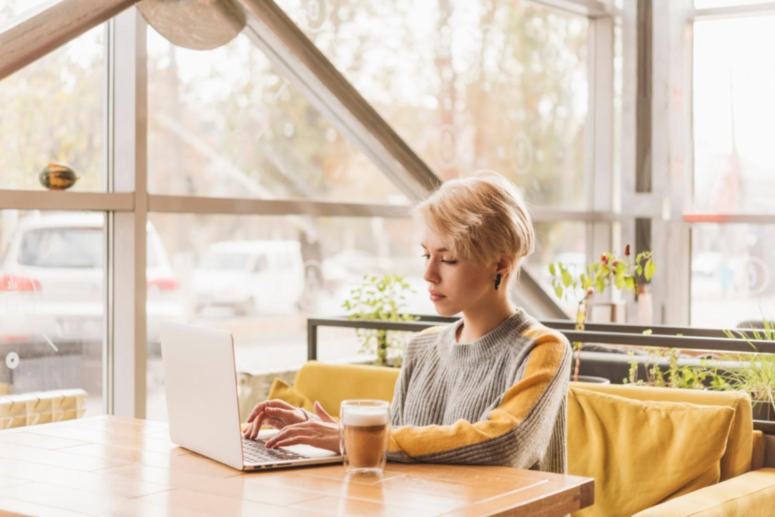 Financial advisors collaborating in modern office workspace